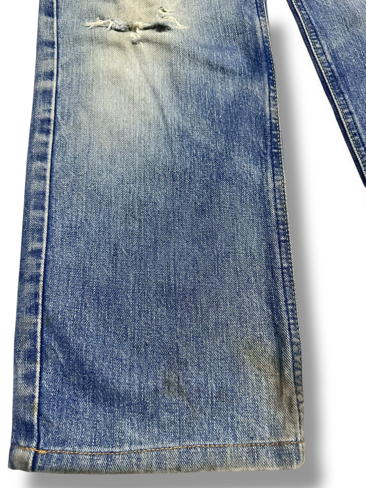 Lee Lee Rider Vintage Distressed Jean Straight Loose Style Faded Size US 28 / EU 44 - 11 Thumbnail