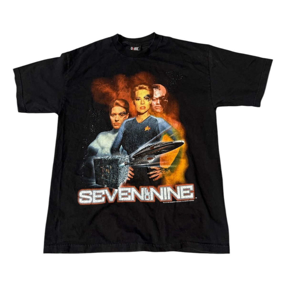 Vintage VTG 90s Star Trek Seven of Nine T Shirt Size US XL / EU 56 / 4 - 1 Thumbnail