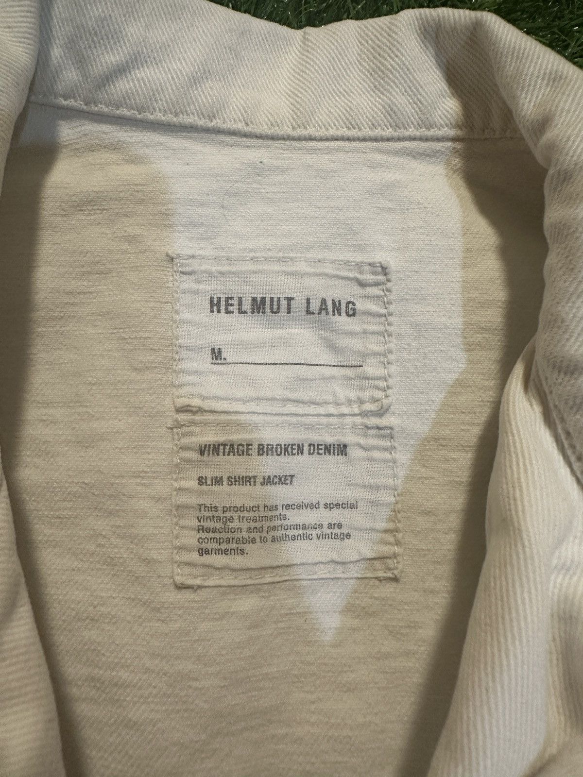 Helmut Lang Helmut lang ss 2004 white broken denim concealed jacket Size US M / EU 48-50 / 2 - 4 Thumbnail