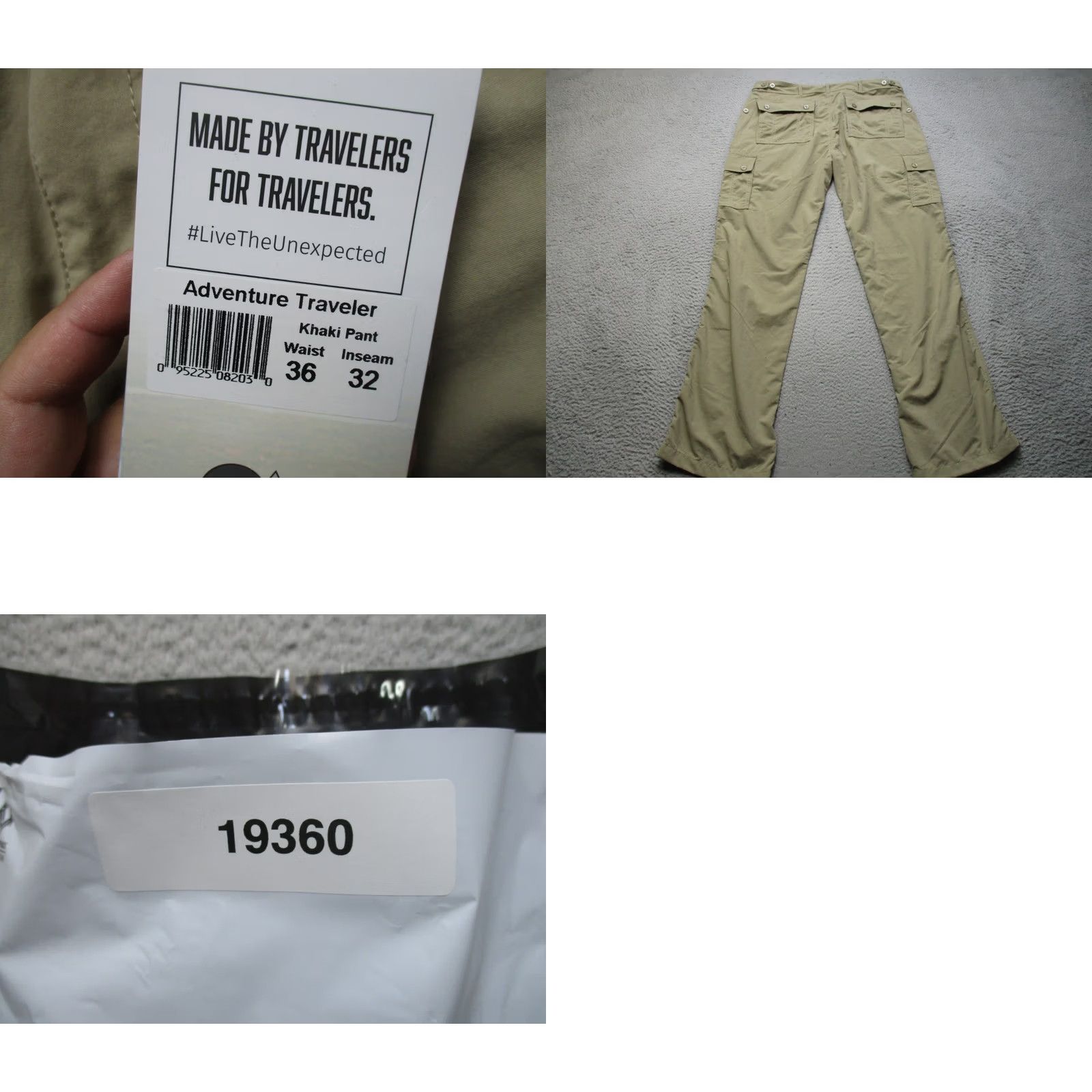Vintage Clothing Arts Adventure Traveler Pants Mens 36x32 Nylon Cargo Travel Beige Pacsafe Size US 36 / EU 52 - 9 Thumbnail