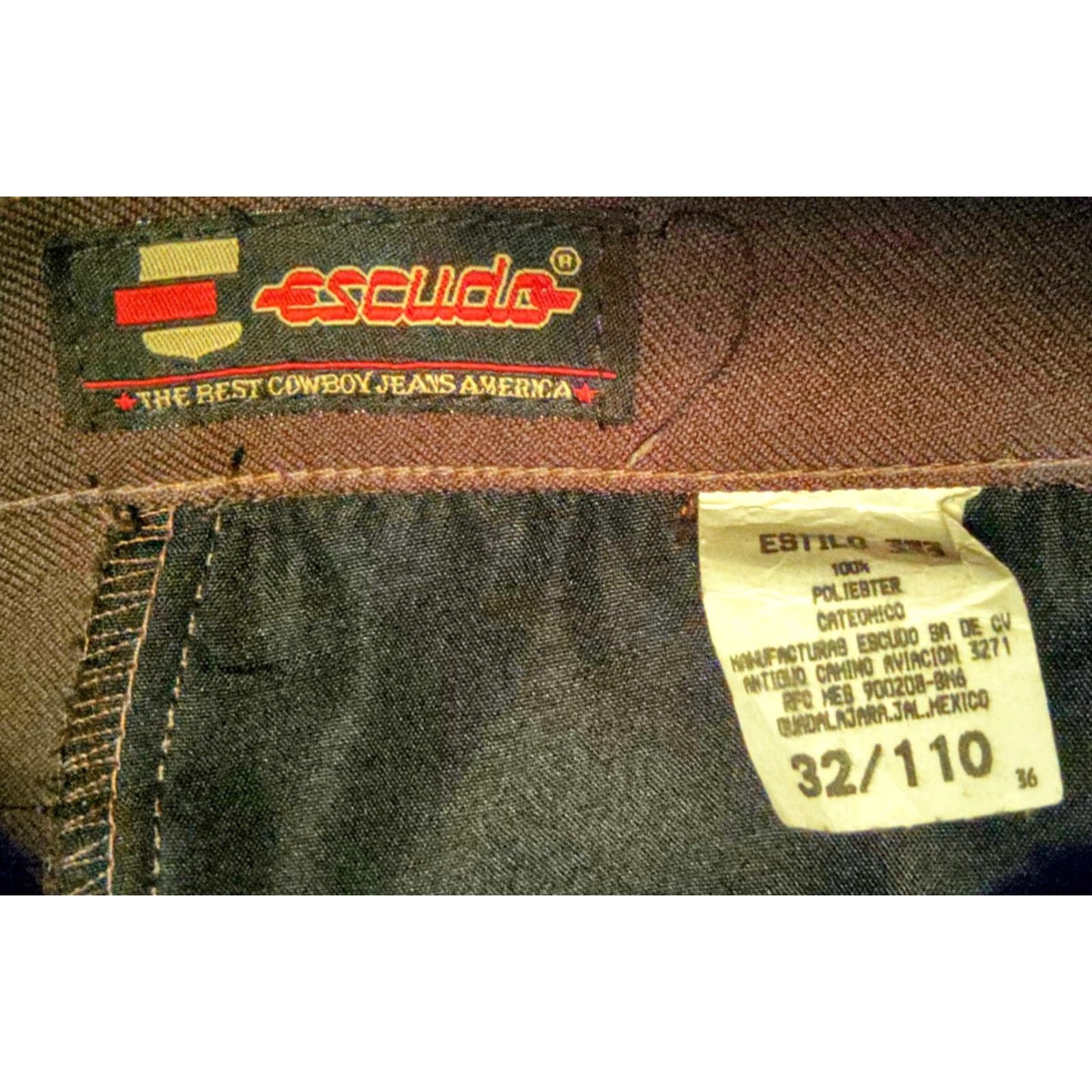 Vintage VINTAGE Escudo 333 Estilo Men's Brown Cowboy Jeans Shirt Category: Jeans? Size US 32 / EU 48 - 5 Thumbnail