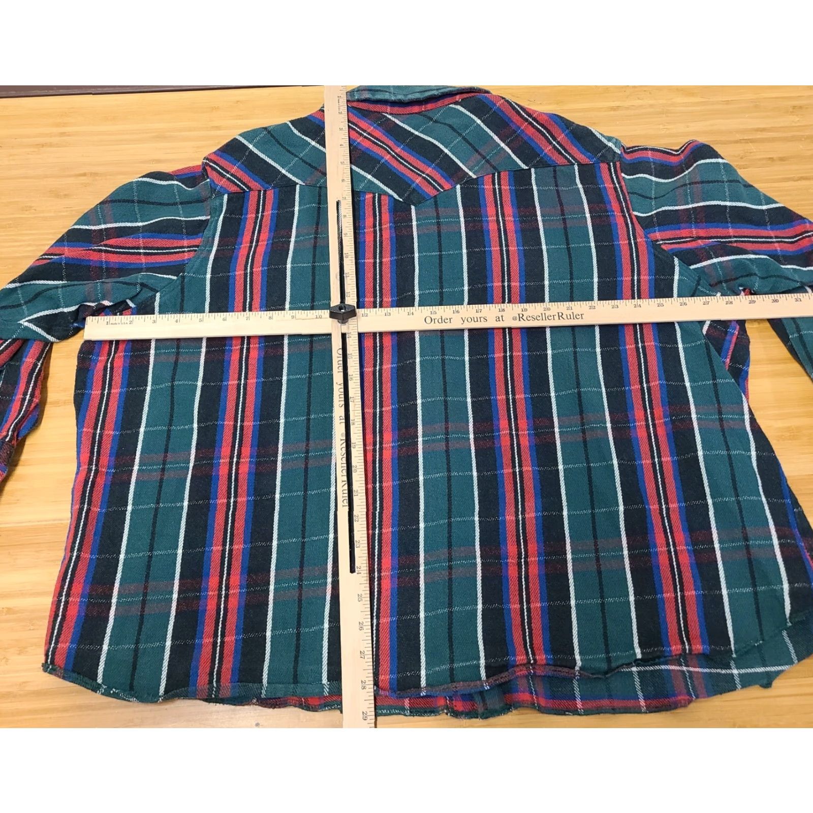 Wrangler Wrangler Shirt Mens 4X Plaid Long Sleeve Flannel Pearl Snap Western Button-Up Casual, All Seasons, Multicolor, Cotton, Slim Fit, 4X Men Size US XXL / EU 58 / 5 - 6 Thumbnail