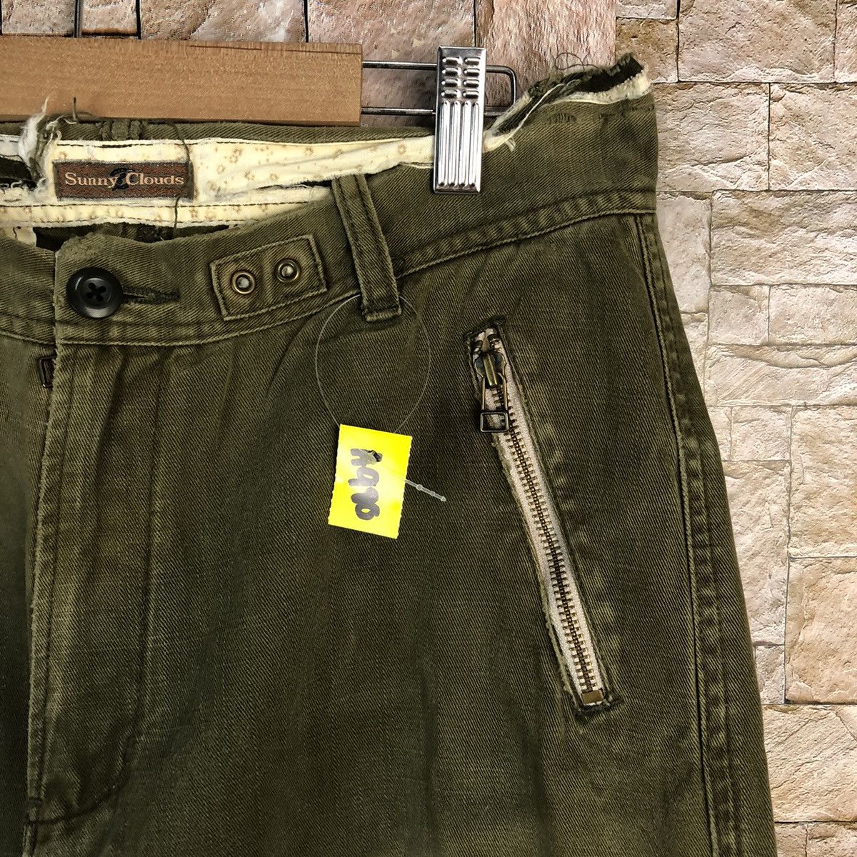 Japanese Brand Sonny Clouds Green utility Cargo Multipocket Pants #A980 Size US 29 - 8 Thumbnail