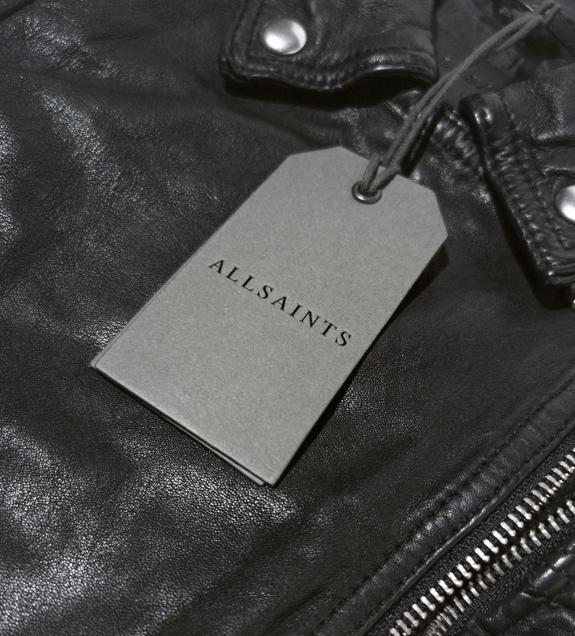 Allsaints MSRP 390€ Biker Leather Jacket M, black, used-look, short Size M / US 6-8 / IT 42-44 - 8 Thumbnail