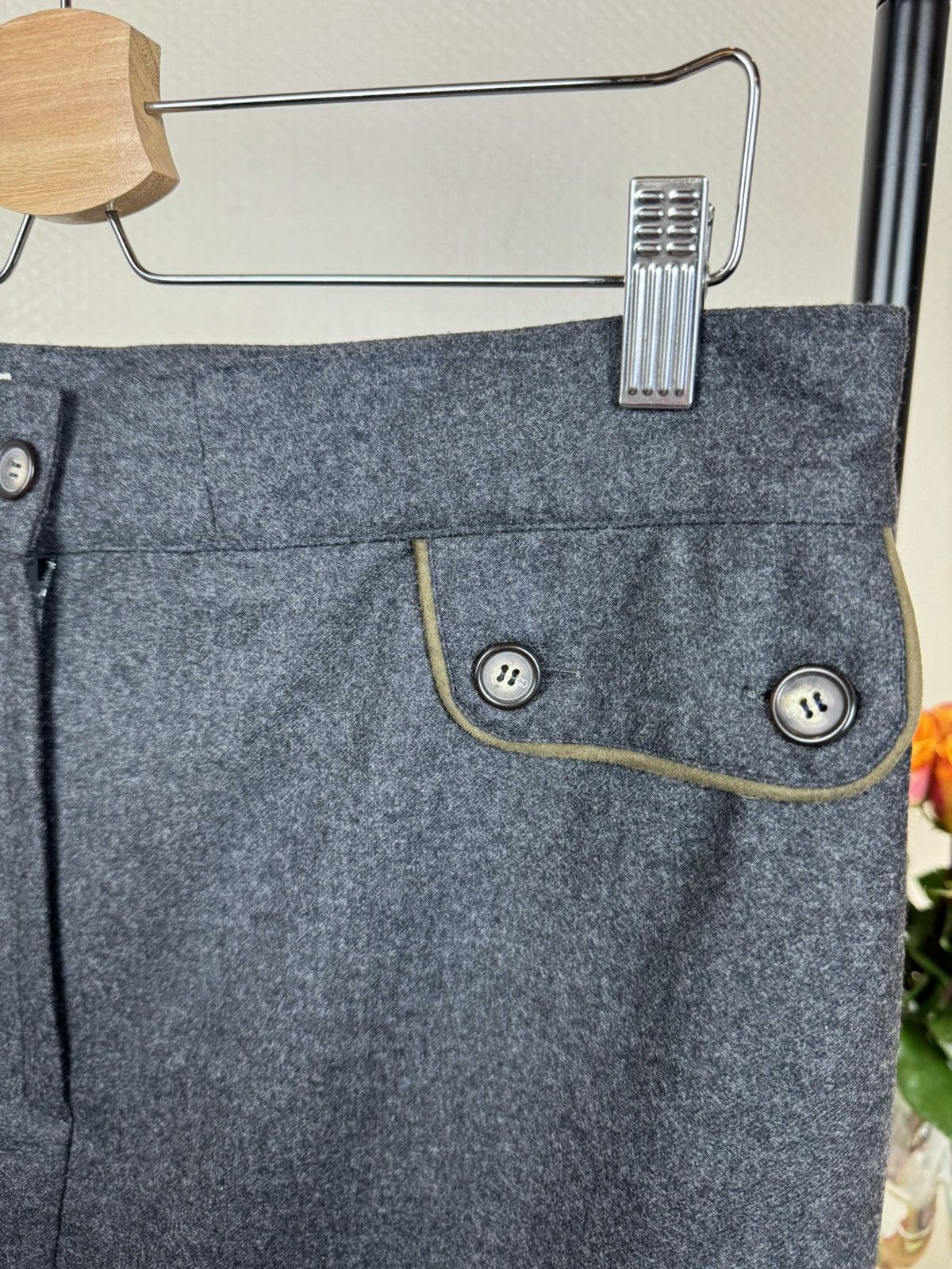 Gucci Gucci vintage wool pencil straight skirt gray anthracite L Size 34" / US 12 / IT 48 - 6 Thumbnail