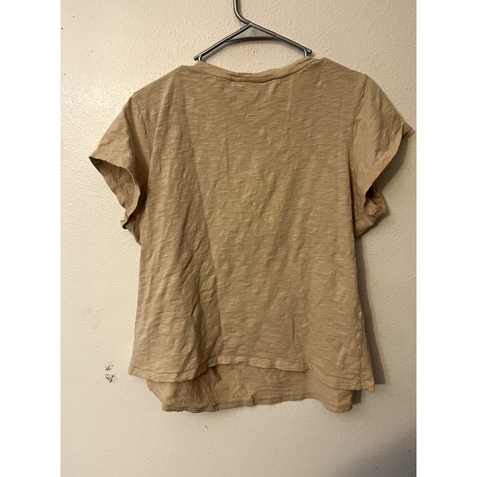 Avenue VINTAGE Avenue Love Your Tee Brown Short Sleeve Tee With Sequin Sequence SZ 18/20 Mens Girls Womens Size 40" / US 18 - 2 Thumbnail