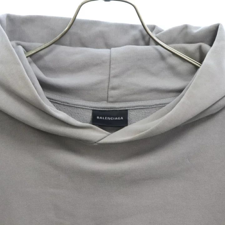 Balenciaga o1bcso1str1224 Large Fit Hoodie in Grey/Black Size US XL / EU 56 / 4 - 3 Thumbnail