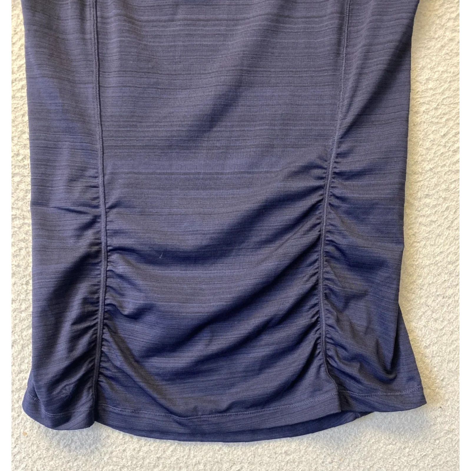 Athleta Athleta Shirt Women XS Navy Jet Stripe Track Pullover Activewear Size XS / US 0-2 / IT 36-38 - 2 Thumbnail