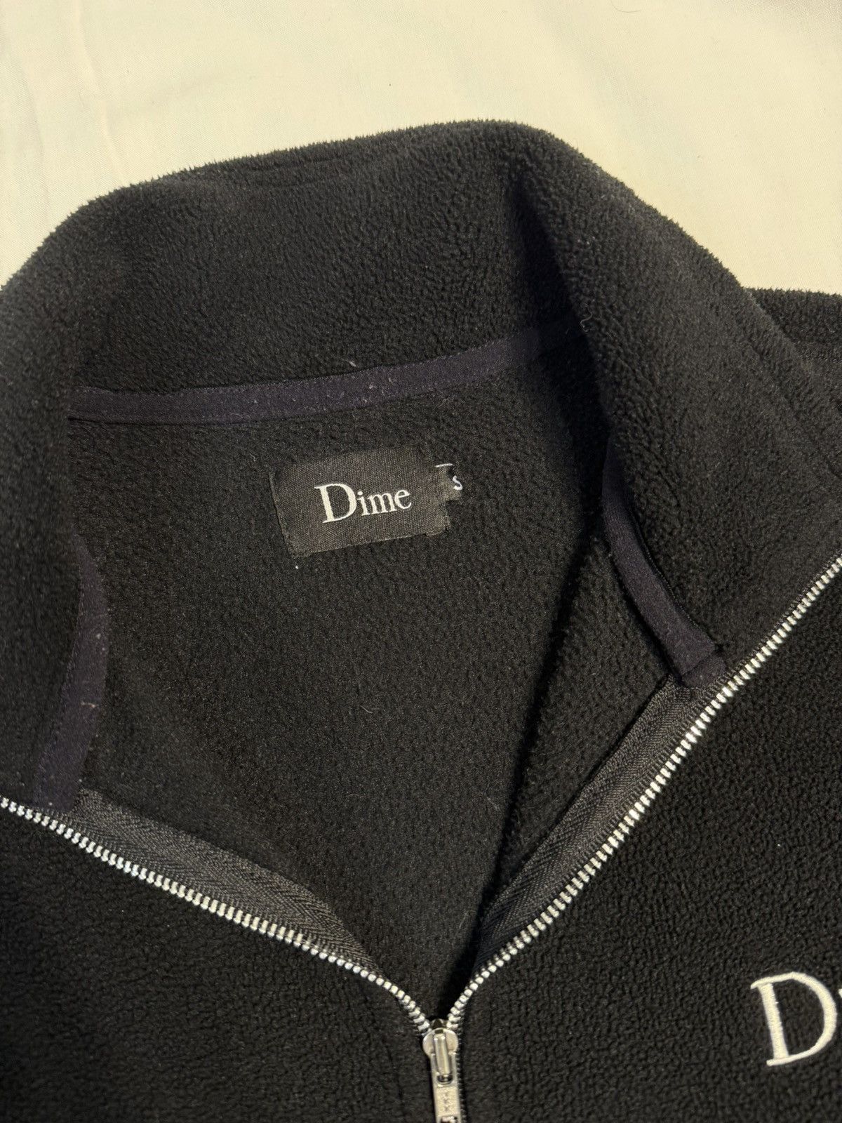 Dime Dime Mtl Skateboards Black 1/4 Zip Fleece Sweater Size US S / EU 44-46 / 1 - 2 Thumbnail