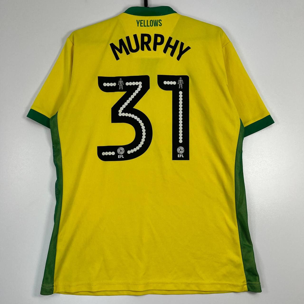 Errea Norwich City 2016/17 Home Football Soccer Jersey Errea Sz L Size US L / EU 52-54 / 3 - 6 Thumbnail