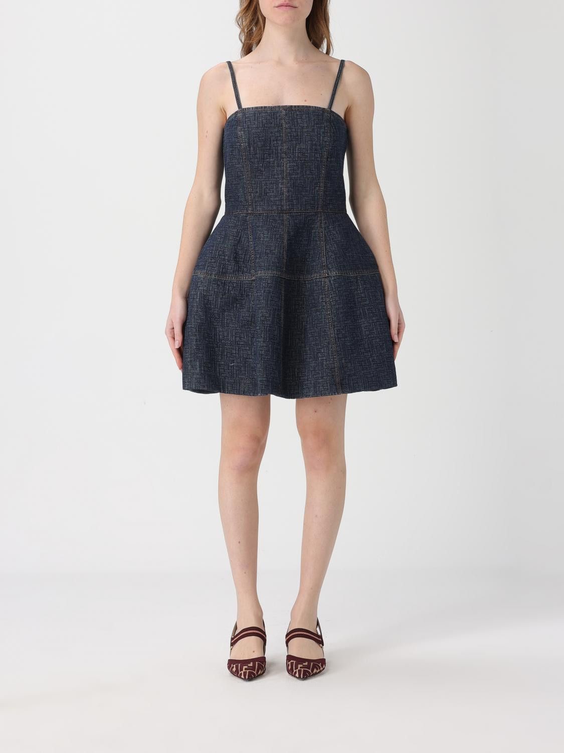 Fendi Fendi Dress Woman Blue Size XS / US 0-2 / IT 36-38 - 1 Thumbnail
