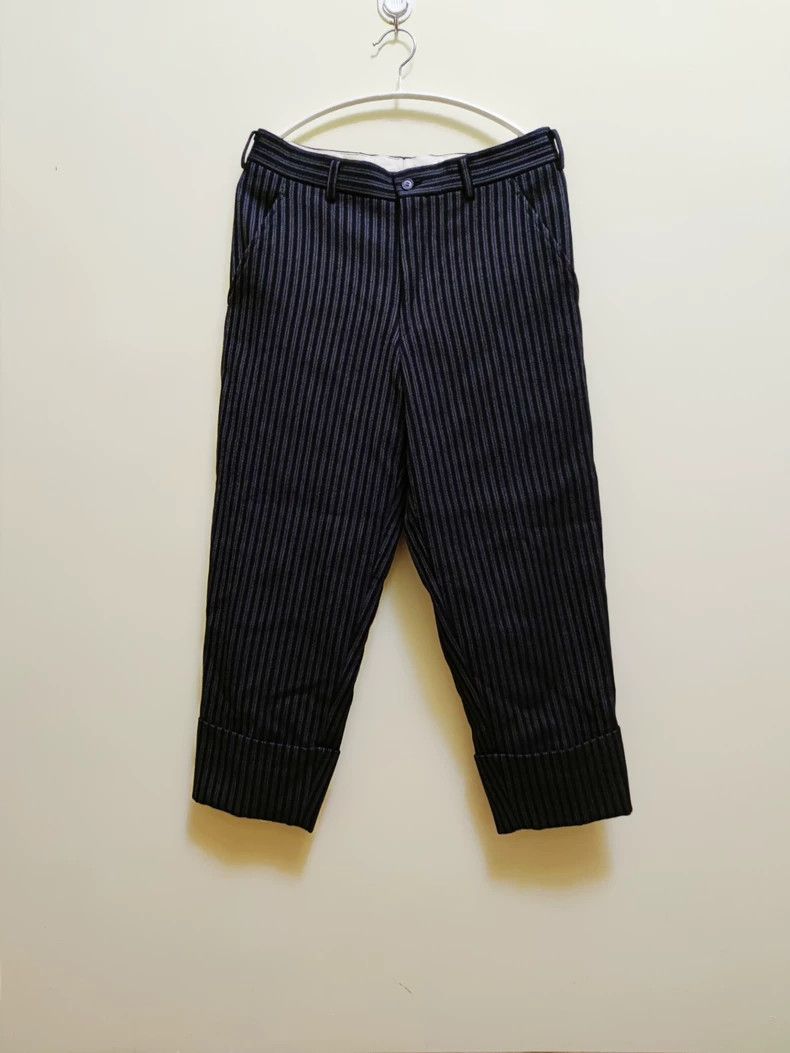 Comme des Garcons Comme Des Garcons size M Wool striped rolled trousers Size US 27 - 2 Thumbnail