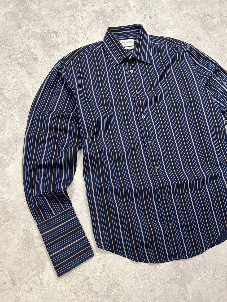 Yves Saint Laurent Yves Saint Laurent Striped Shirt Size US M / EU 48-50 / 2 - 2 Thumbnail