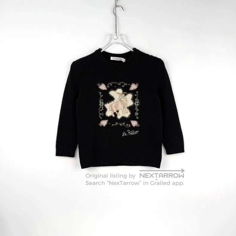 Dior Dior Black Clover Goat Cashmere Sweater. Size US S / EU 44-46 / 1 - 3 Thumbnail