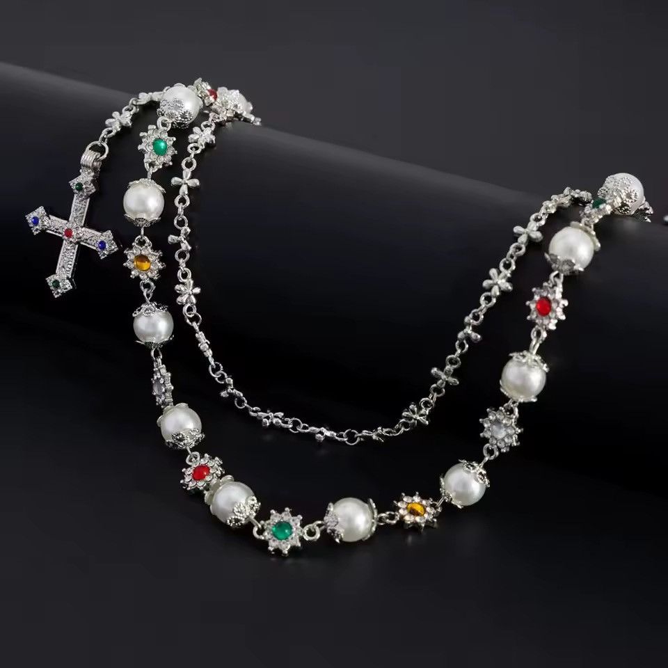 Jewelry Gothic Punk Cross Rhinestone Keychain Pants Chan Size ONE SIZE - 3 Thumbnail