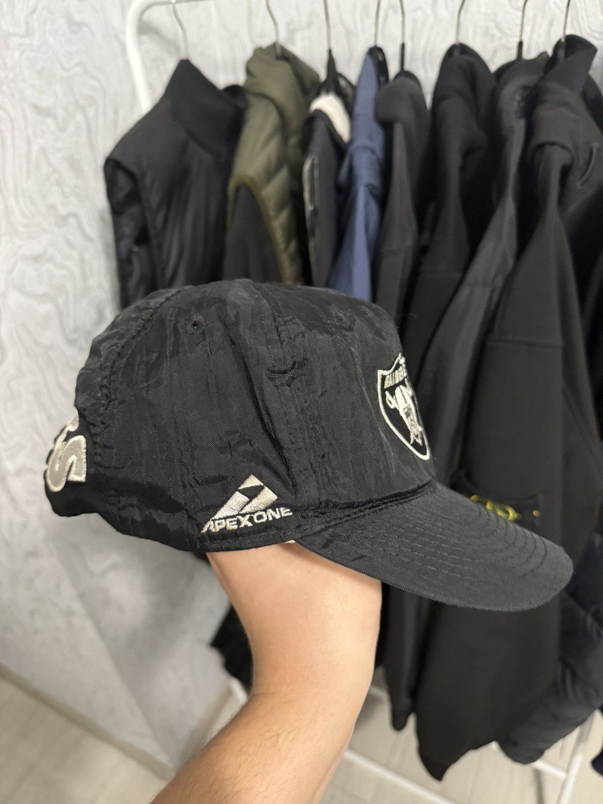 NFL Oakland Raiders Nylon SnapBack Vintage 90s Size ONE SIZE - 2 Thumbnail