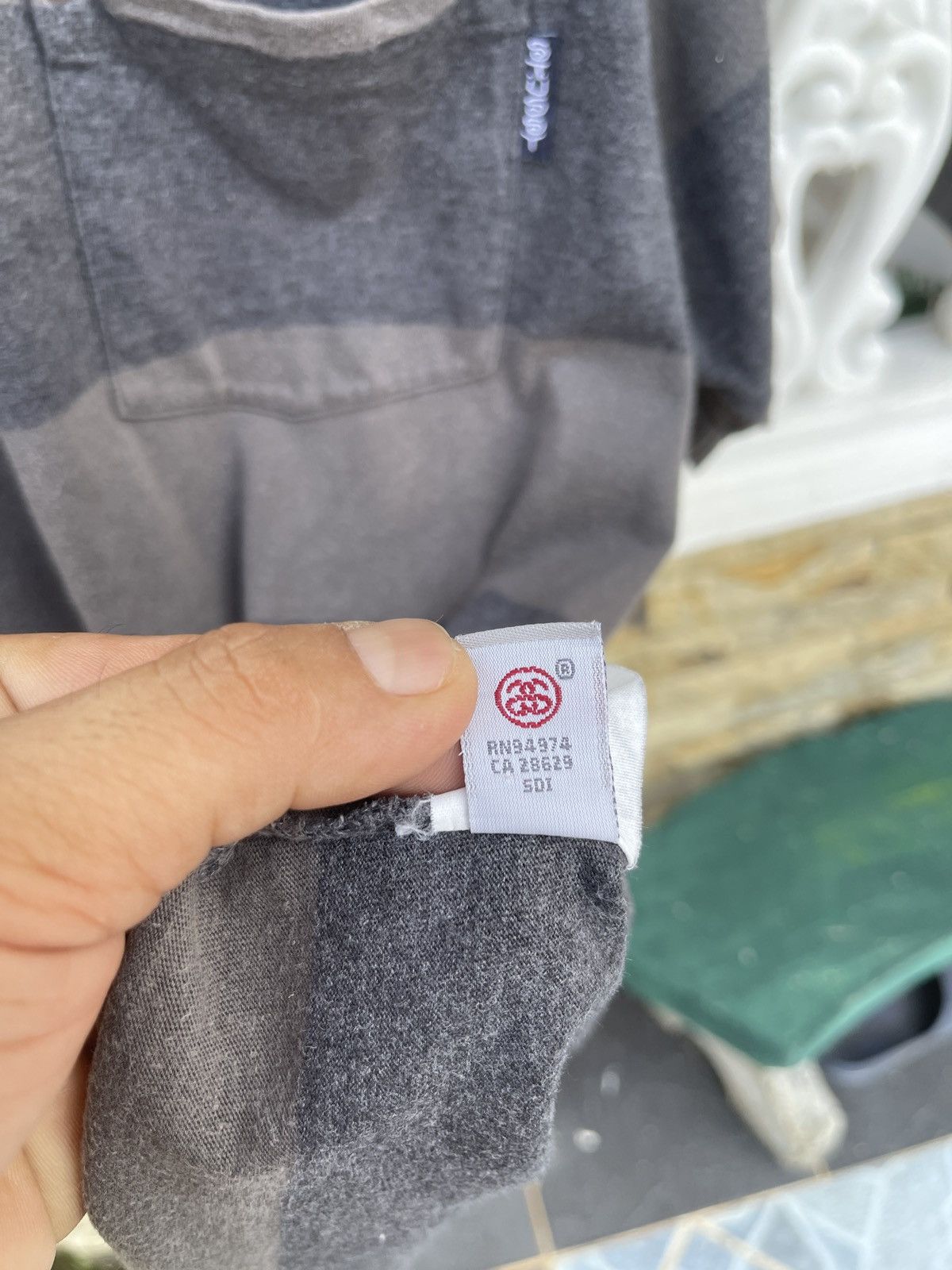 Stussy Rarest🔥Vtg90s STUSSY Striped Pocket Single Stitch Tee Size US L / EU 52-54 / 3 - 9 Thumbnail