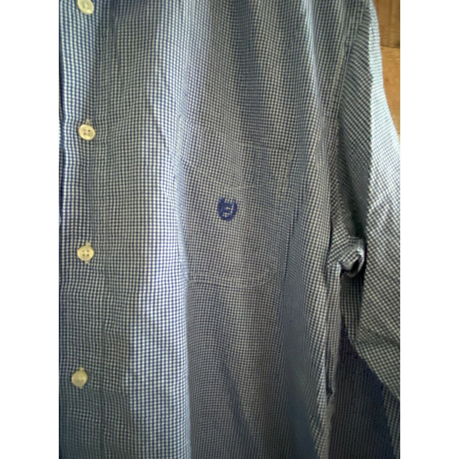 Chaps Chaps Button Up Shirt Men 2XL XXL Long Sleeve Easy Care Blue White Check Pattern Casual Size US XXL / EU 58 / 5 - 2 Thumbnail