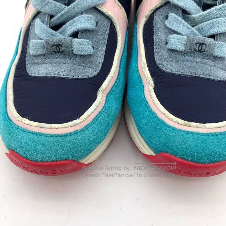 Chanel Chanel Colour-blocked suede logo logo lacing flat casual d Size US 6.5 / IT 36.5 - 8 Thumbnail
