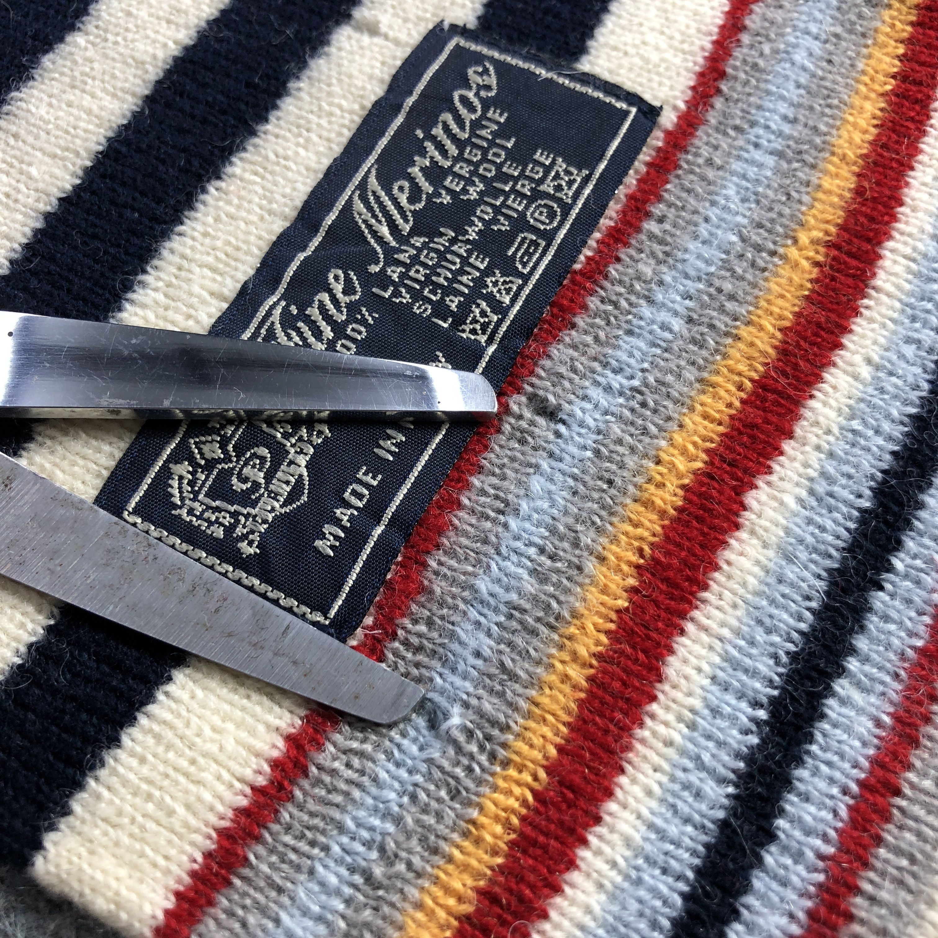 Courreges Courreges Striped Wool Scarf Muffler V2956 Size ONE SIZE - 7 Thumbnail