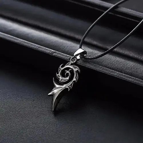 Jewelry Cool Leather Chain Pendant Necklace Size ONE SIZE - 2 Thumbnail