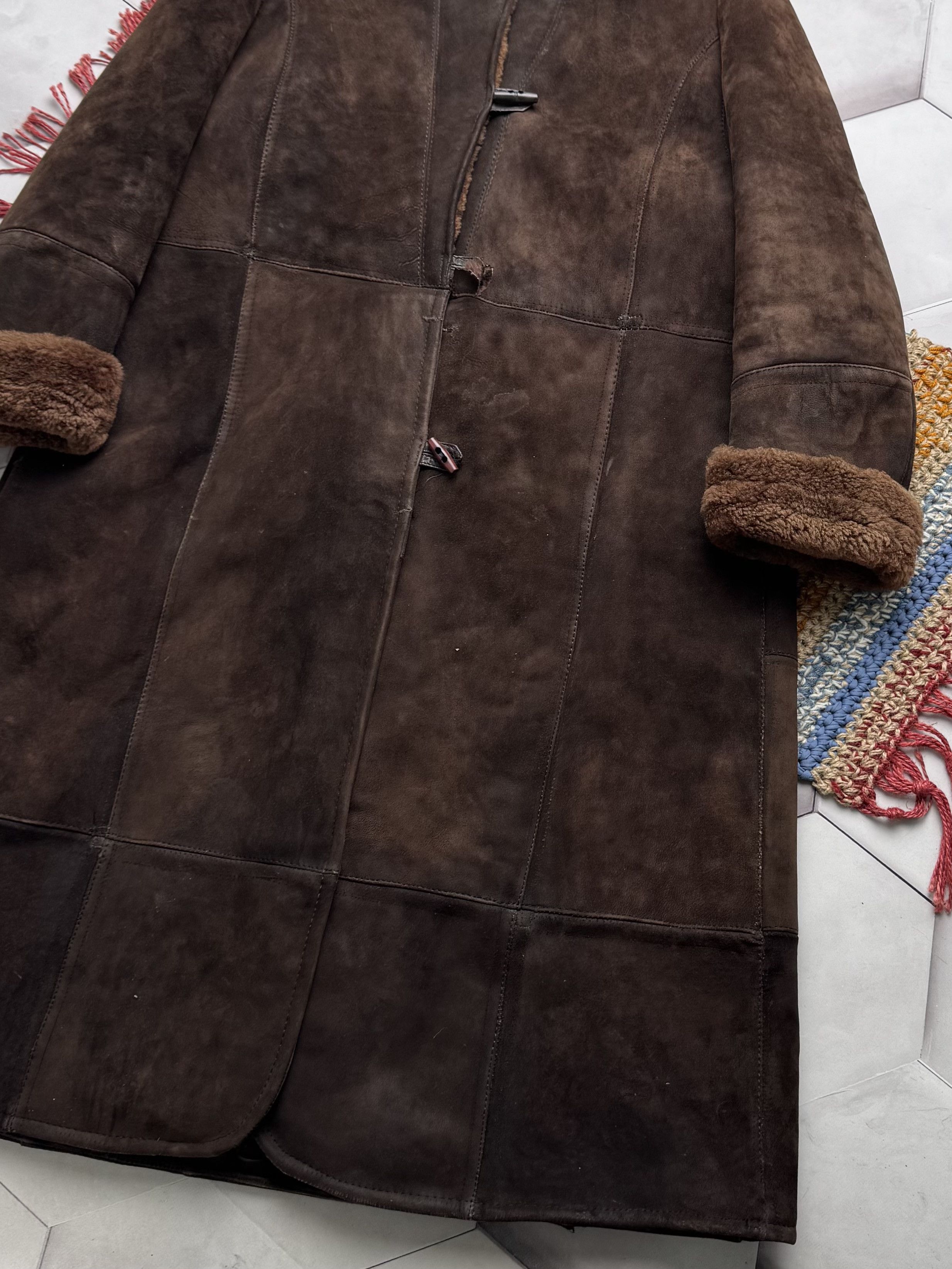 Vintage Vintage 80's Real Sheepskin Thrashed Coat (E4) Size XL / US 12-14 / IT 48-50 - 4 Thumbnail