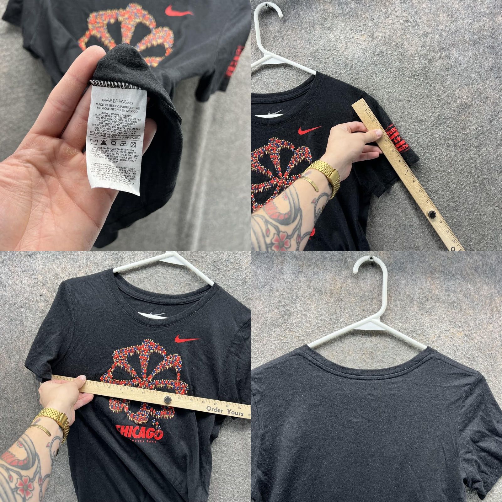 Nike Nike Chicago Marathon Shirt Womens Medium Black Dri-Fit 2017 Running Tee Size M / US 6-8 / IT 42-44 - 8 Thumbnail