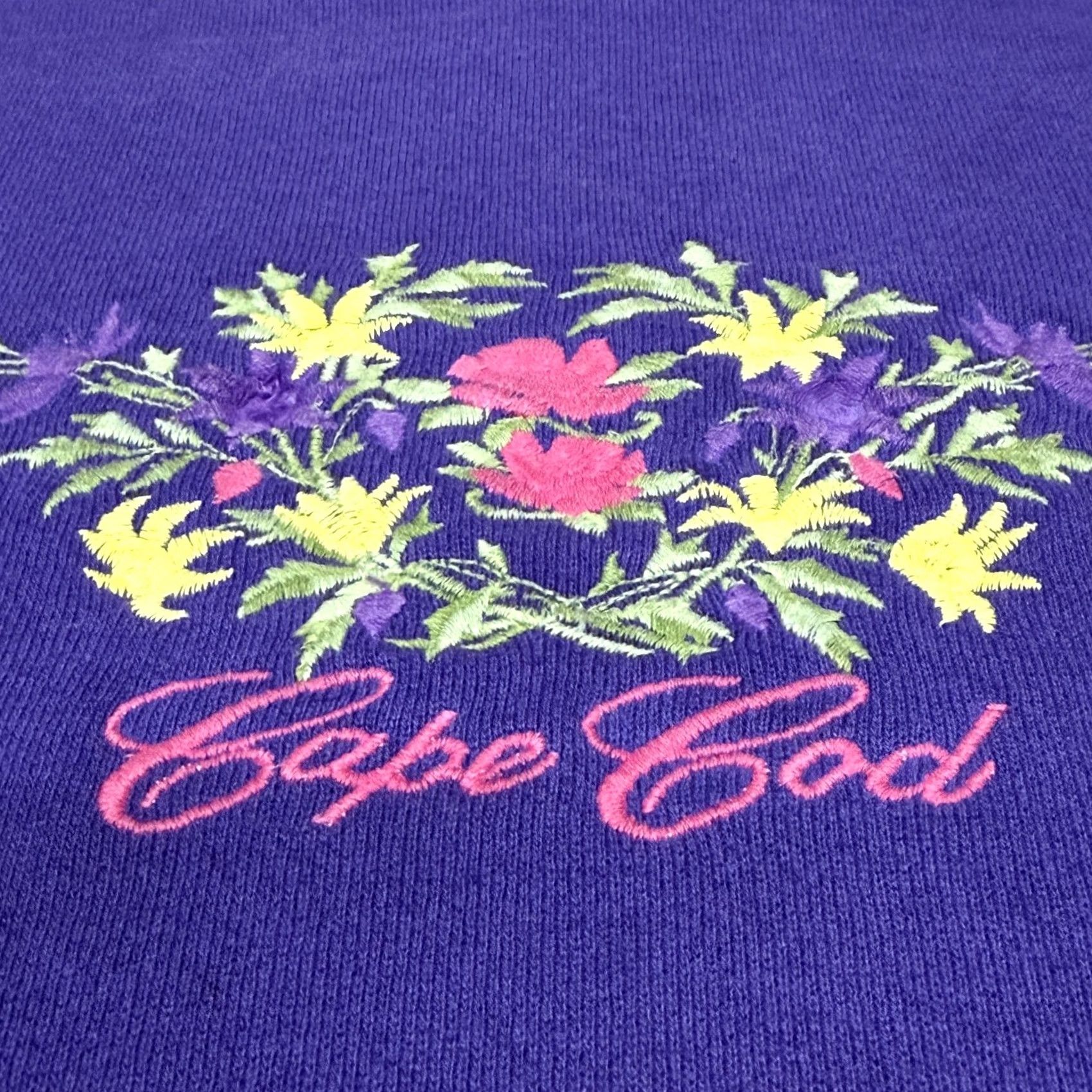 Lee VINTAGE Lee Sweatshirt Mens XL Purple Cape Cod Embroidered Fleece USA 90s Size US XL / EU 56 / 4 - 3 Thumbnail