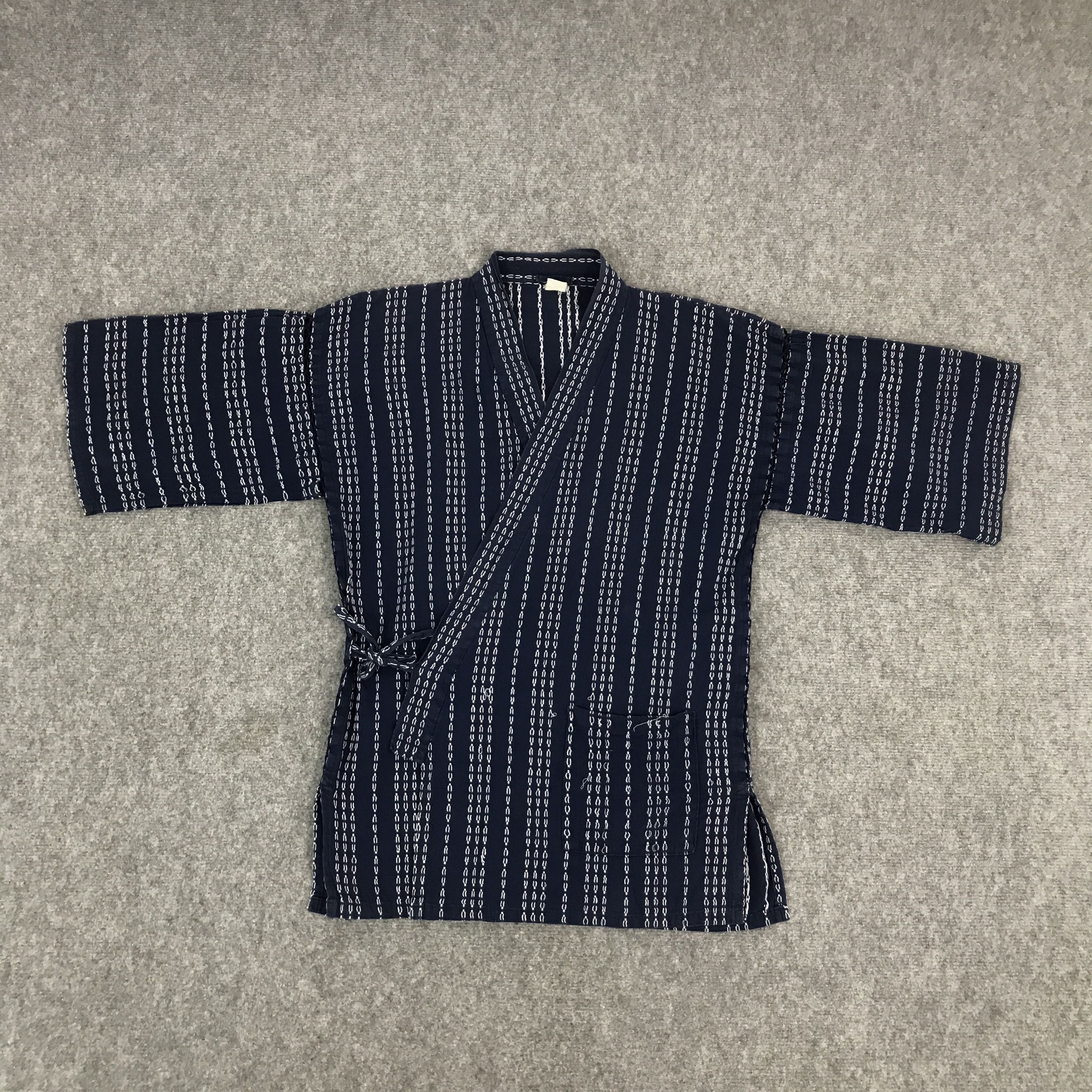 Japanese Brand STRIPED DESIGN JAPANESE KIMONO JACKET Size US L / EU 52-54 / 3 - 1 Thumbnail