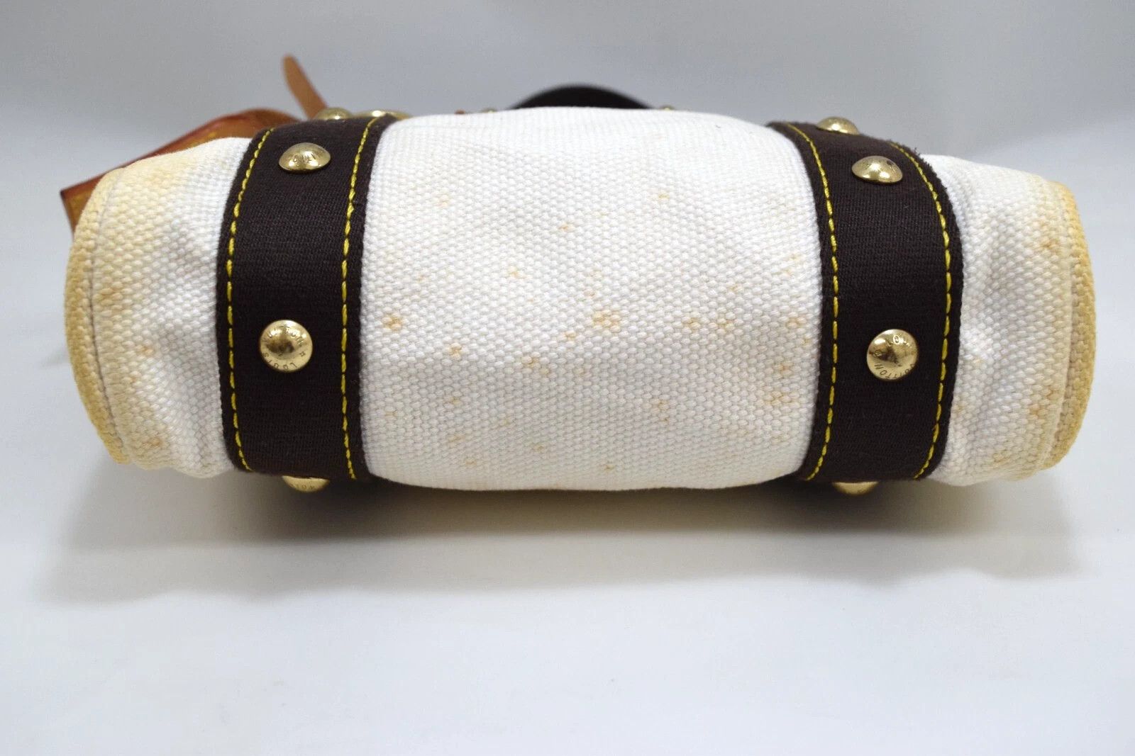 Louis Vuitton Louis Vuitton Antigua Cabas PM Hand Bag White Canvas M40039 Size ONE SIZE - 6 Thumbnail