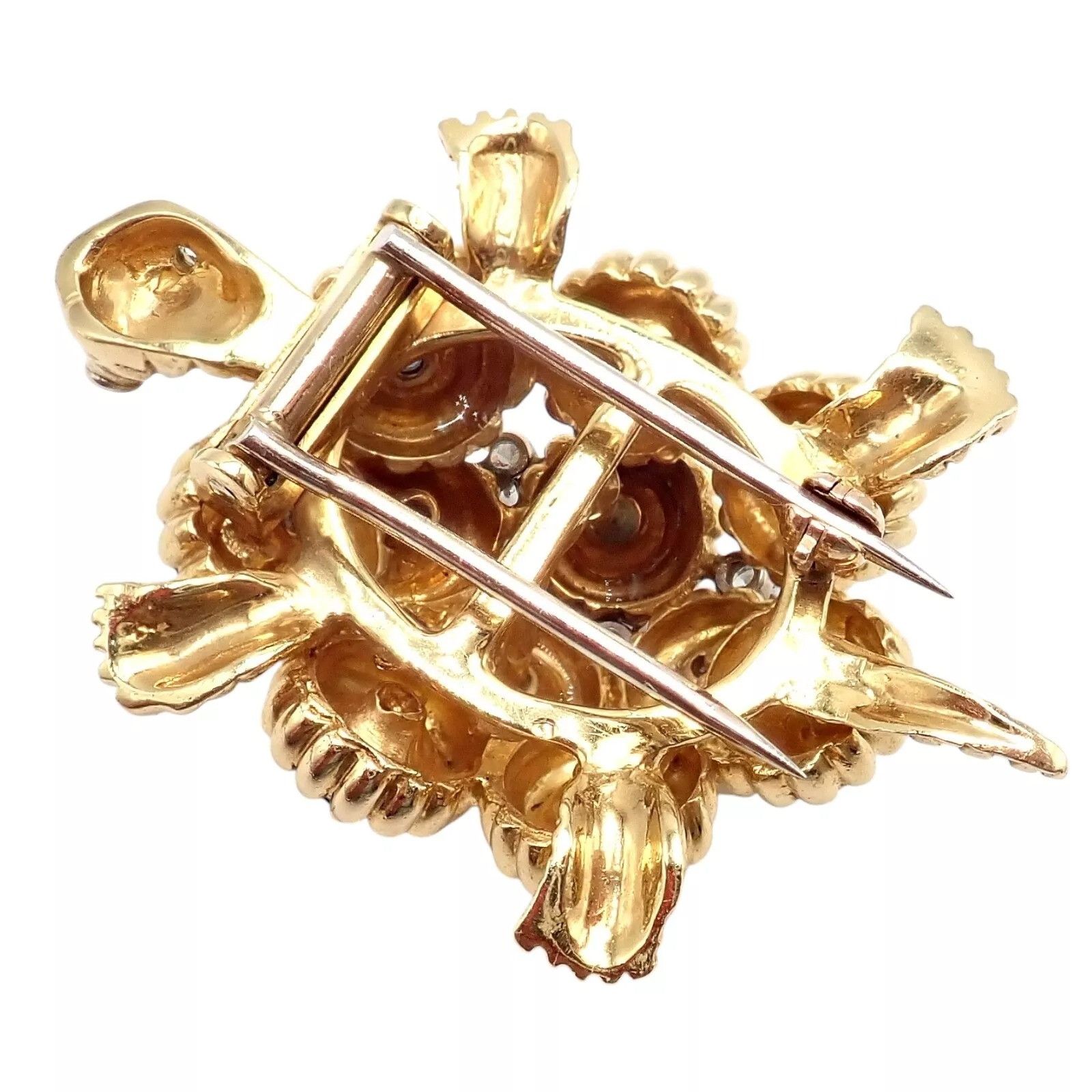 Tiffany & Co. Tiffany & Co. 18k Yellow Gold Diamond Sapphire Pin Brooch Size ONE SIZE - 11 Thumbnail