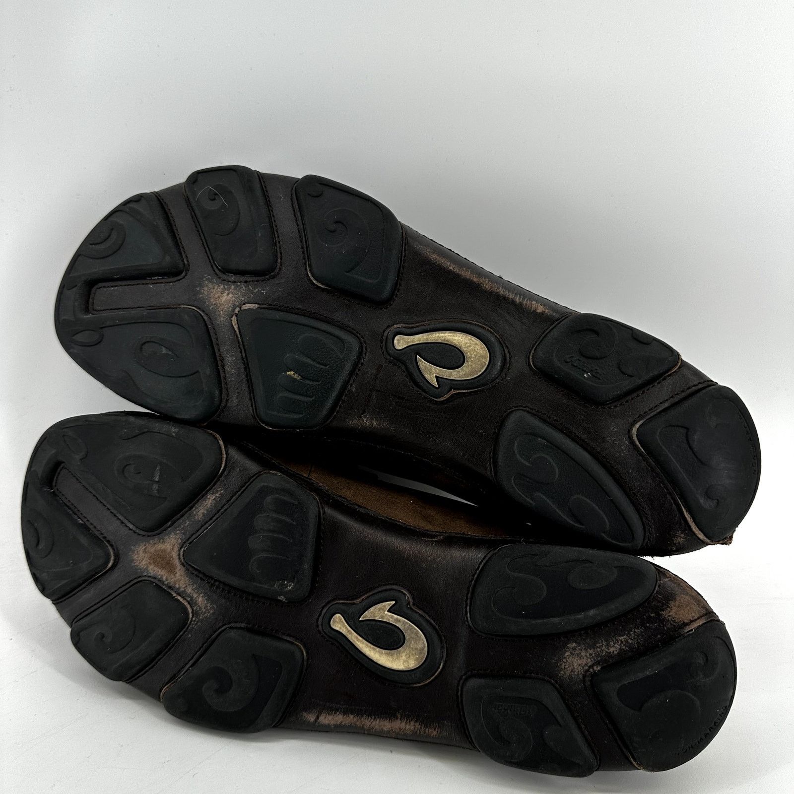 Olukai Moloa Slip On Shoes Nubuck Leather Dark Wood Java 12
