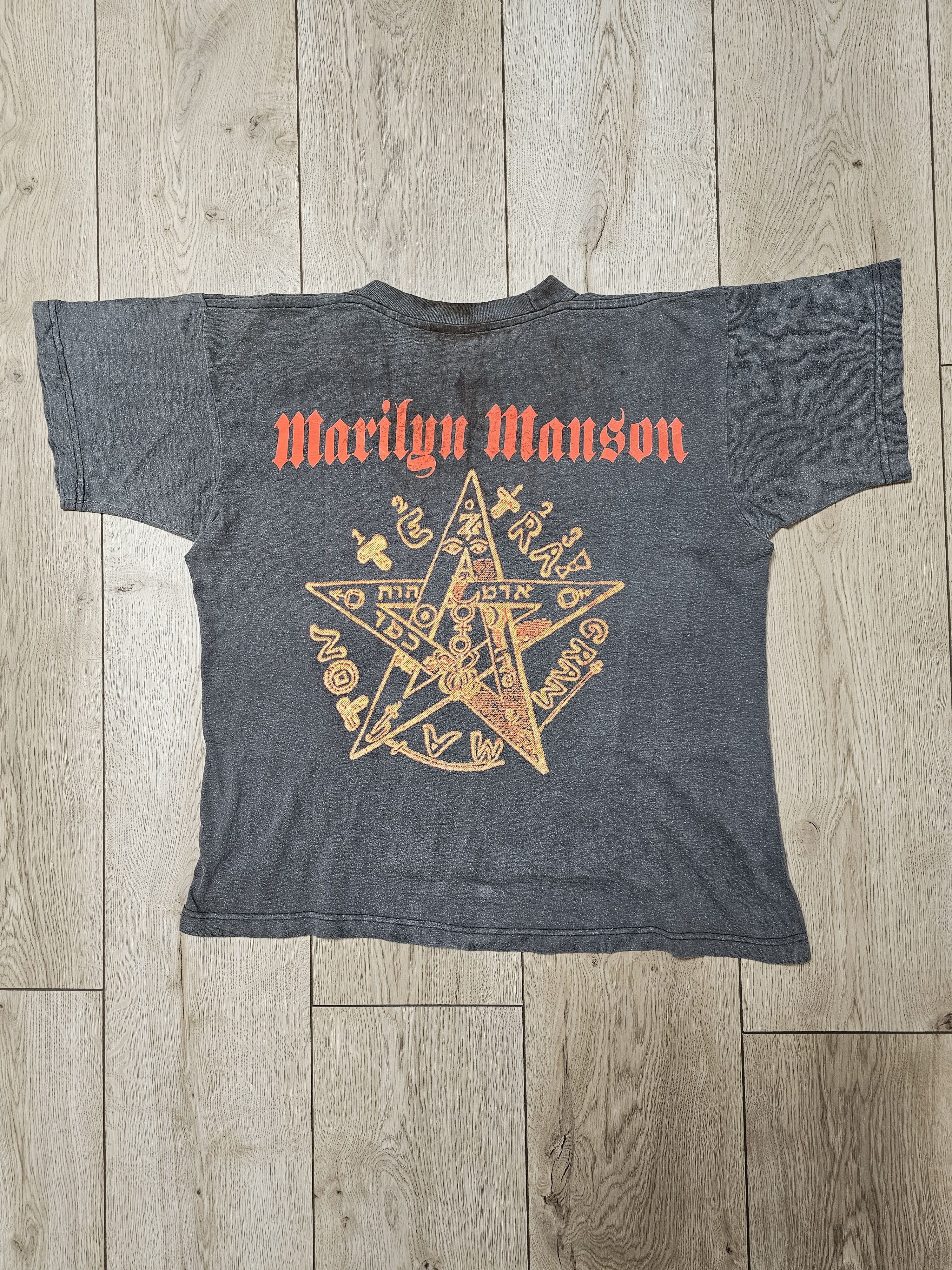 Vintage MARILYN MANSON VINTAGE SHIRT 90s GOLDEN MASK SHIRT Size US M / EU 48-50 / 2 - 2 Thumbnail