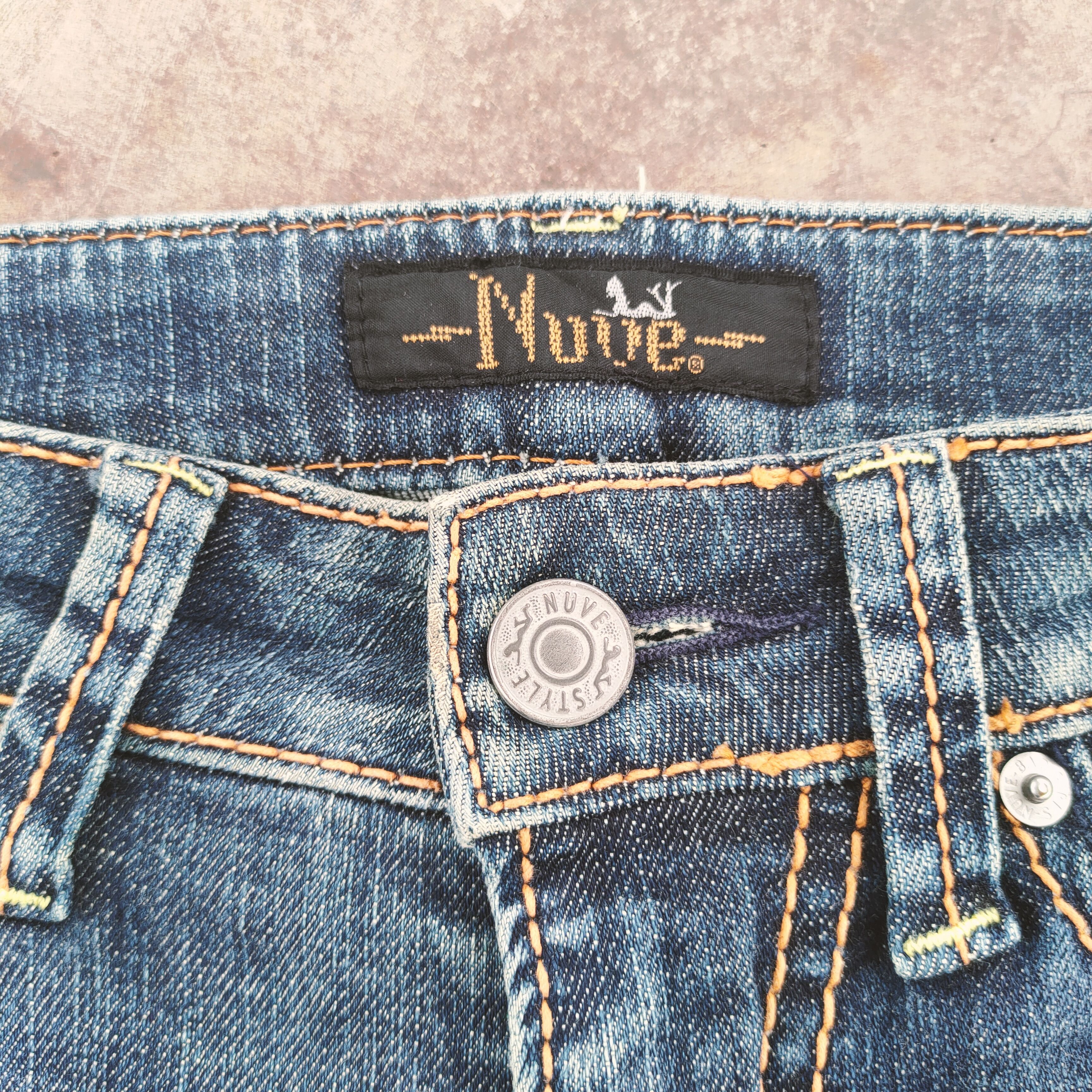 Japanese Brand NUVE FLARE FADED JEANS DENIM PANTS Size US 30 / EU 46 - 5 Thumbnail