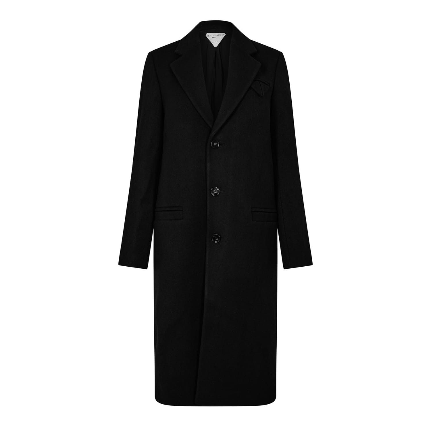 Bottega Veneta Bottega Veneta Single Breast Coat in Black Size S / US 4 / IT 40 - 1 Thumbnail