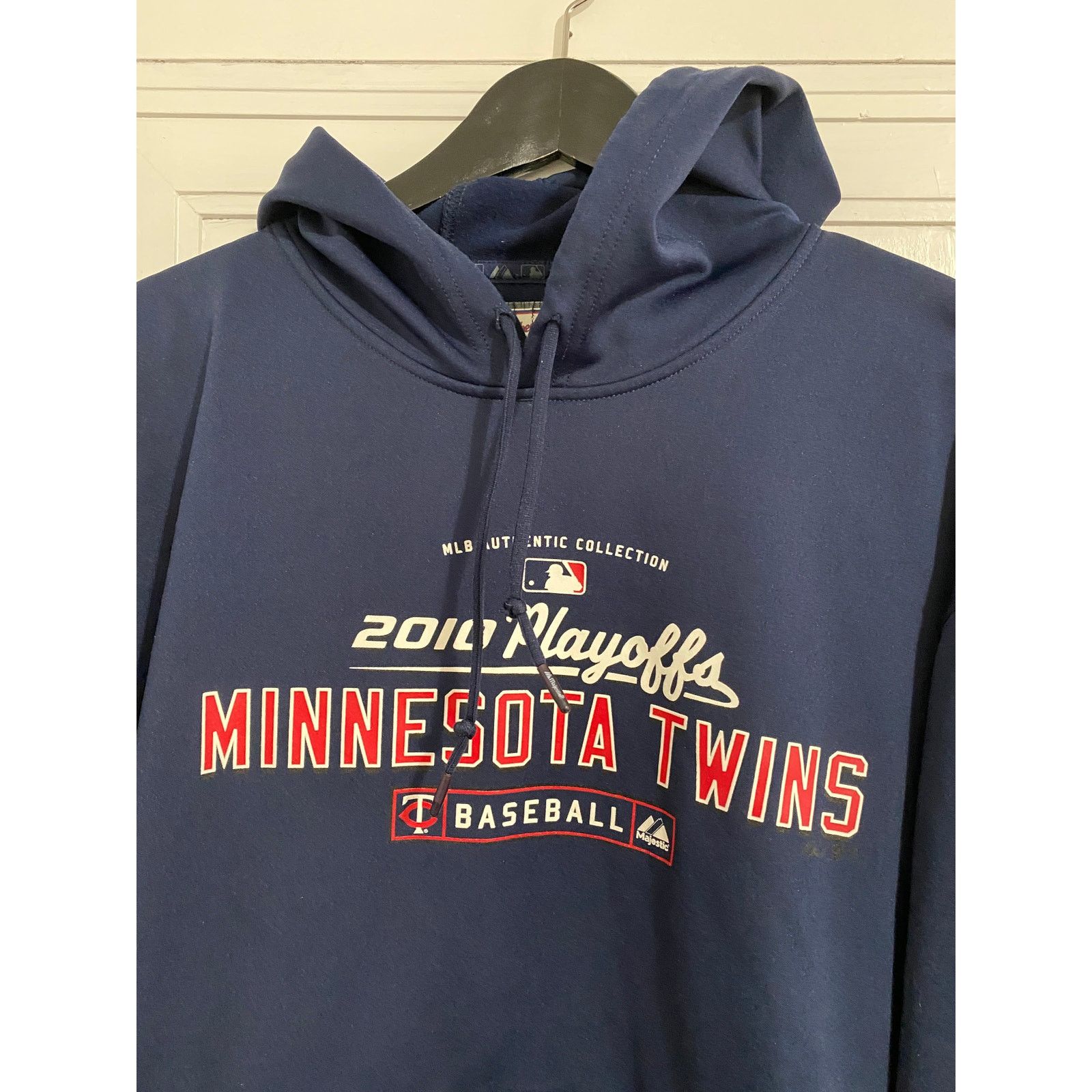 Majestic Minnesota Twins 2010 Playoffs Hoodie Sweatshirt Size Large Size US L / EU 52-54 / 3 - 2 Thumbnail