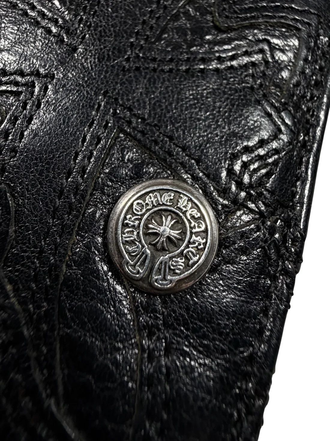 Chrome Hearts Cemetery Cross Patch Snap Bi-Fold Wallet Size ONE SIZE - 7 Thumbnail