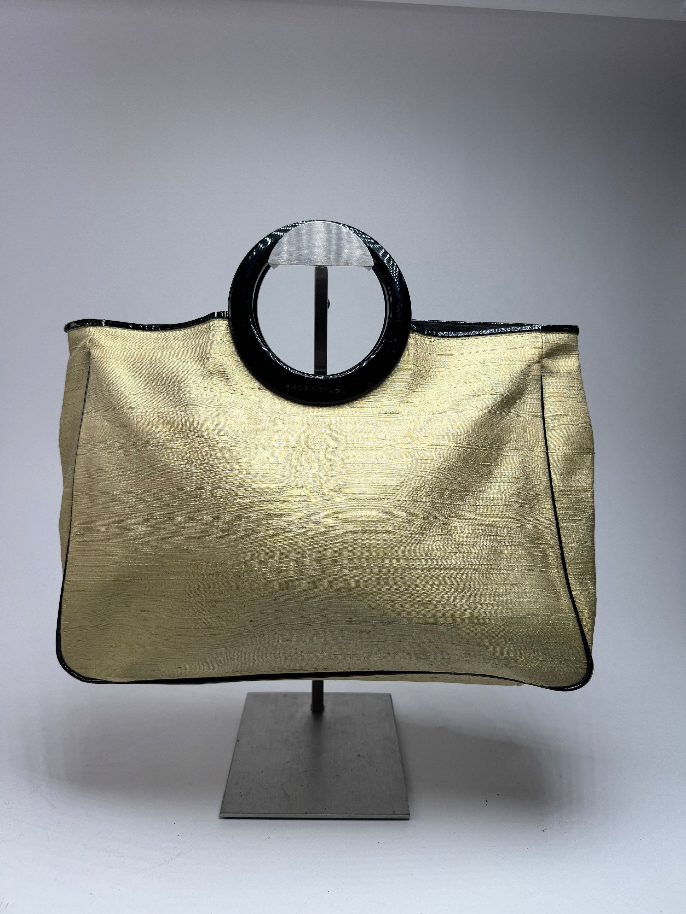 Balenciaga Vintage Linen Bag Citron Yellow Black Size ONE SIZE - 1 Thumbnail