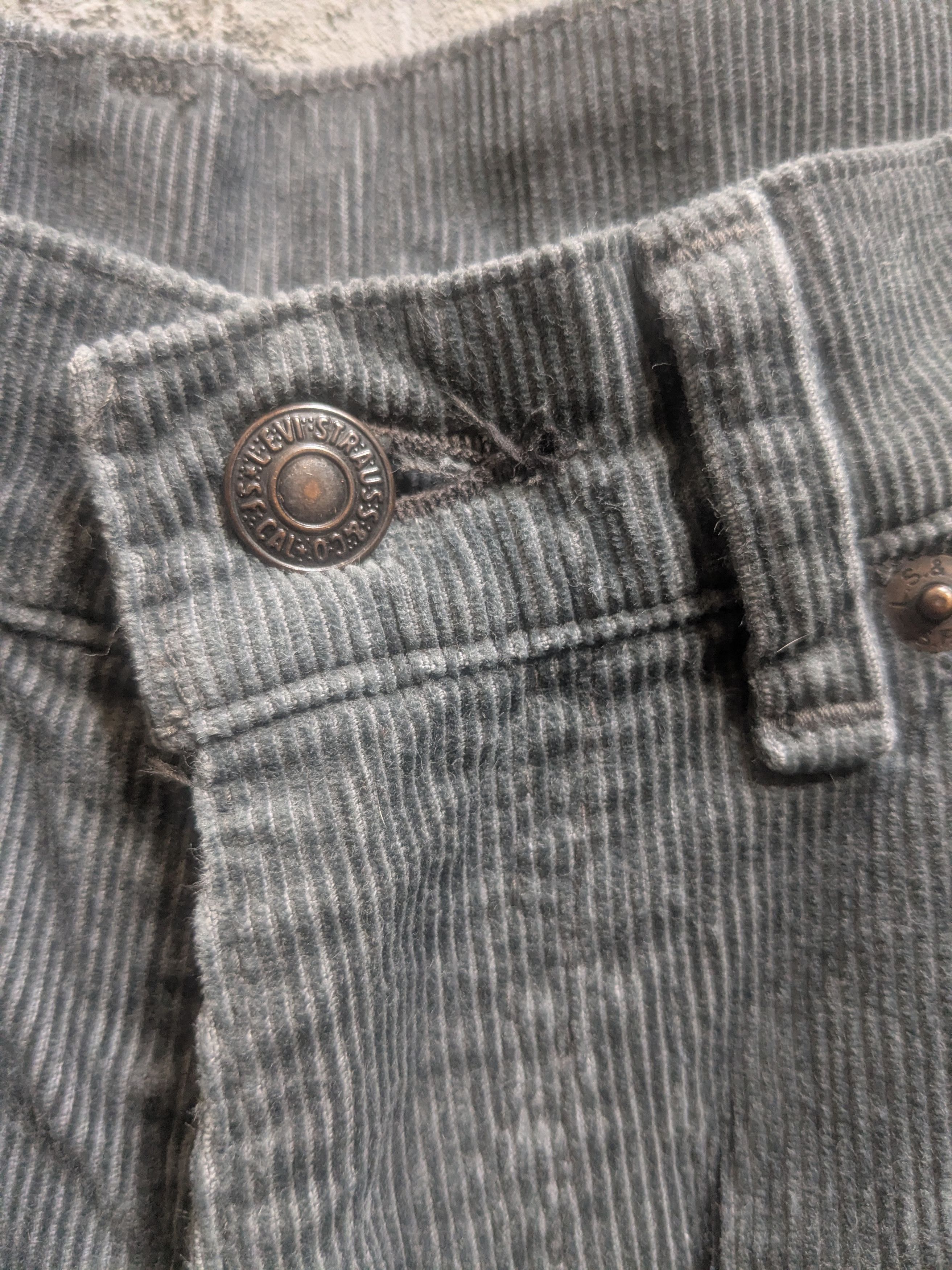 Levi's Levis corduroy jeans pants made in Japan vintage gray Size US 31 - 7 Thumbnail