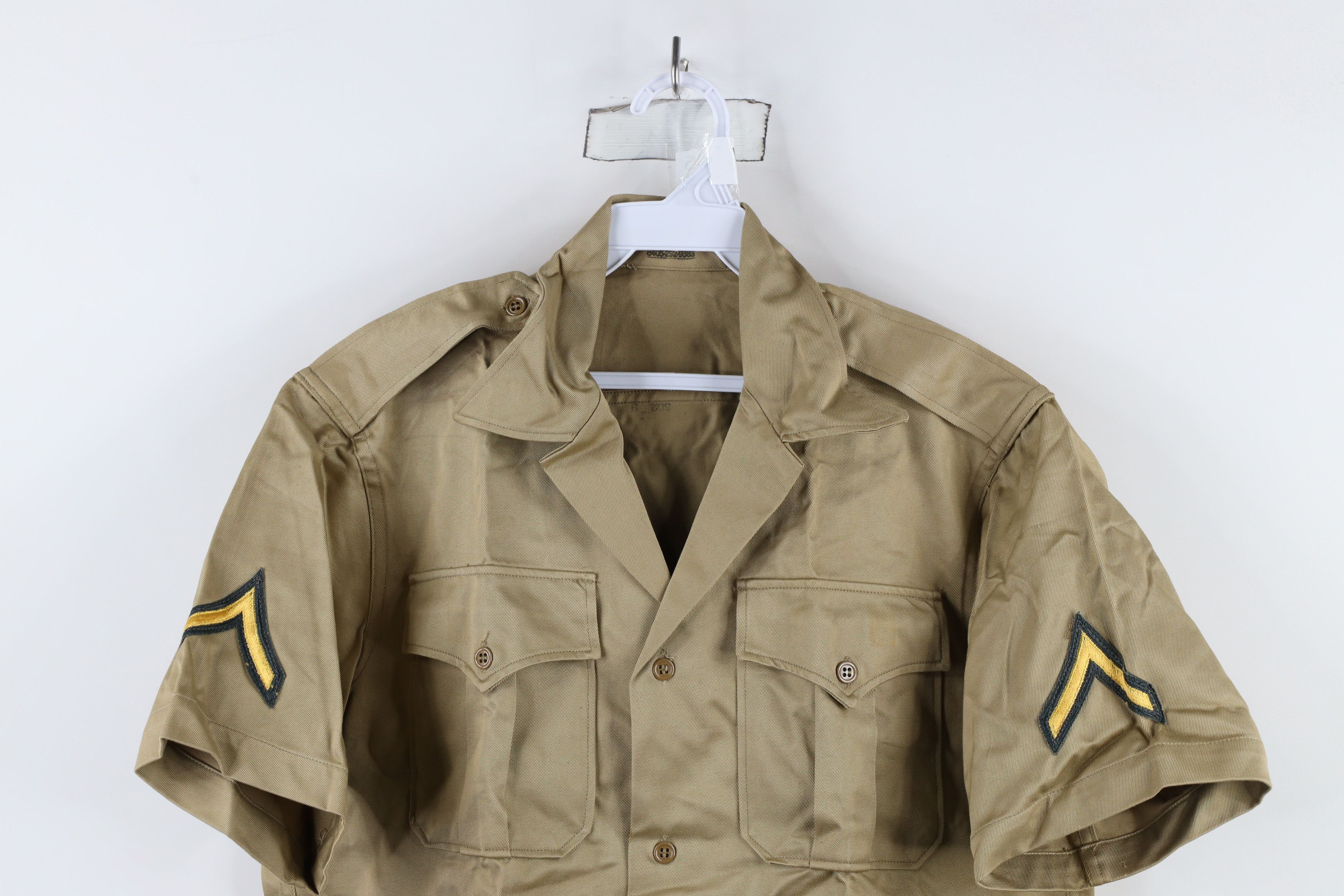 Vintage Vintage 50s Korean War Short Sleeve Button Shirt USA Size US M / EU 48-50 / 2 - 2 Thumbnail