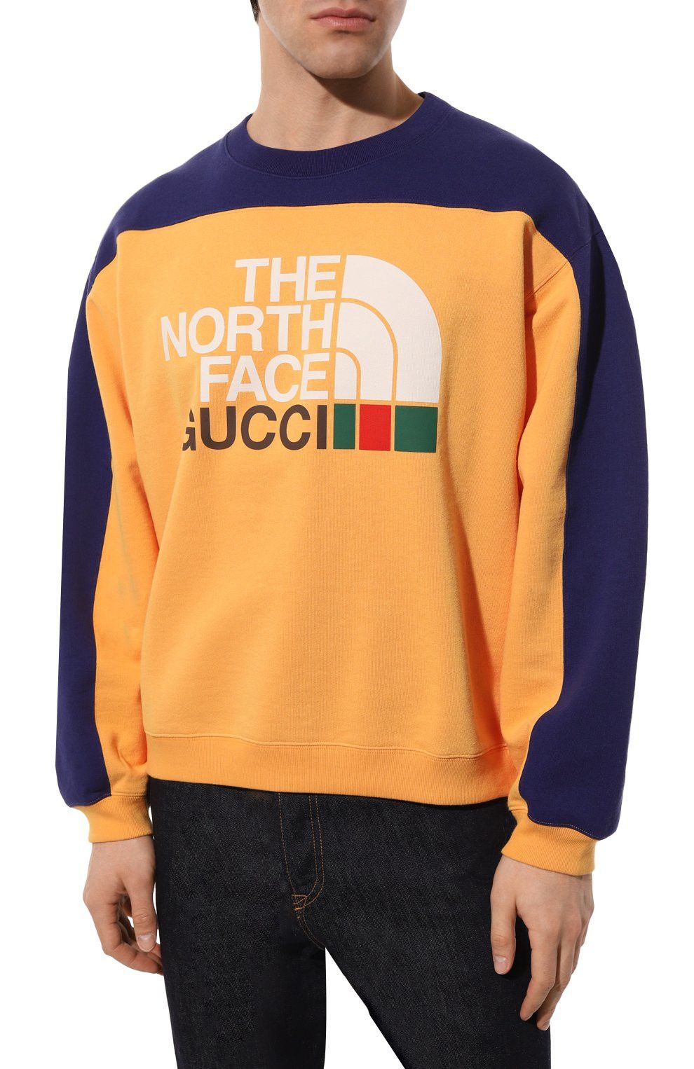 Gucci GUCCI x NORTH FACE blue yellow logo print sweatshirt Medium Size US M / EU 48-50 / 2 - 2 Thumbnail