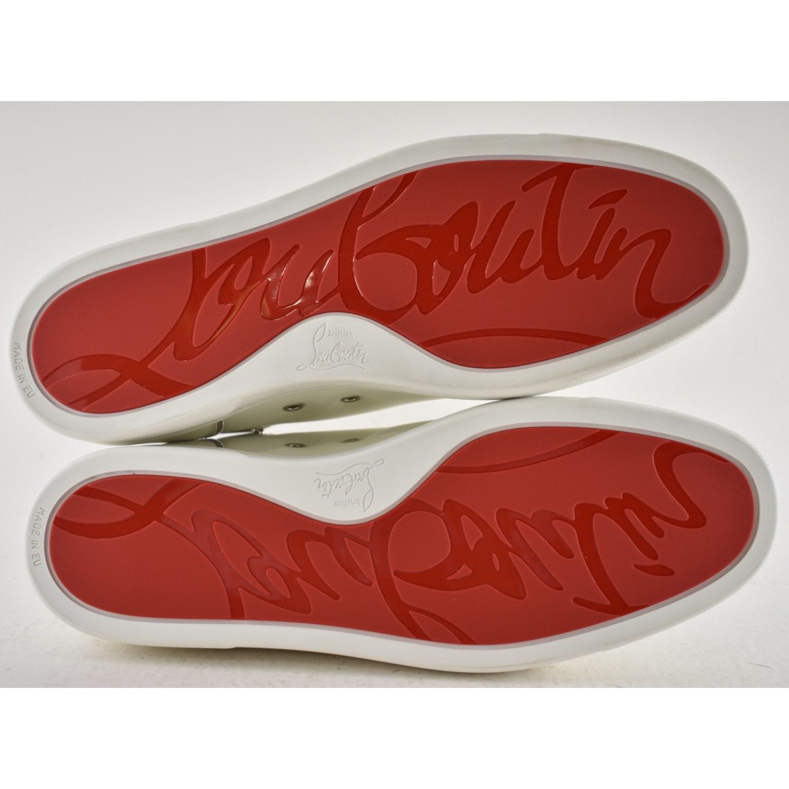 Christian Louboutin Mens Louis Z Flat White Zipper High Top Sneakers 43.5 10.5 Size US 10.5 / EU 43-44 - 14 Thumbnail
