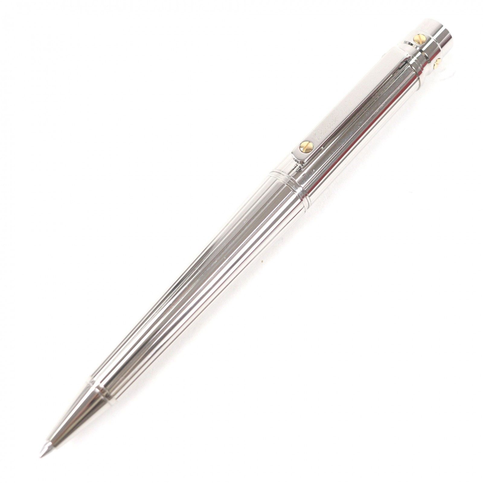 Cartier Cartier Cartier Santos de Cartier Silver Ballpoint Pen Precious Metal Pen DUTY FREE for USA Size ONE SIZE - 1 Thumbnail