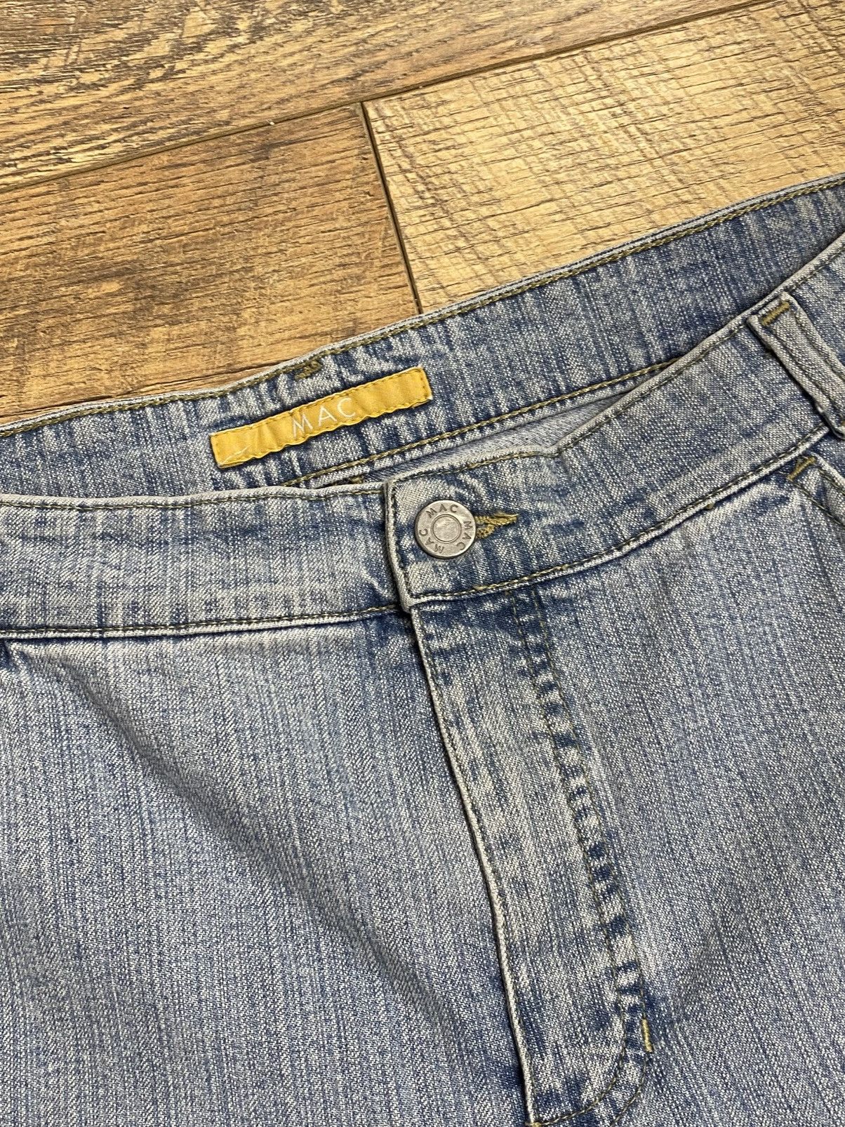 Japanese Brand MAC Claudia Futuristic Retro Seam Denim Jeans Very Rare Y2K Size 27" / US 4 / IT 40 - 2 Thumbnail