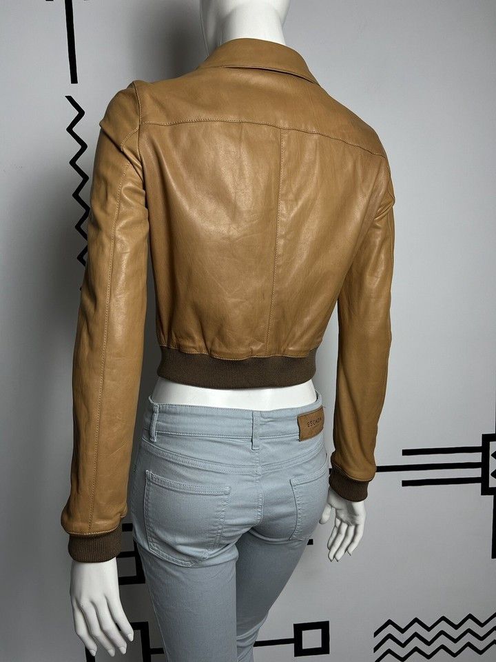 Dolce & Gabbana Dolce&Gabbana Women's Leather Bomber Jacket Size IT 38 /XXS Size XXS / US 00 / IT 34 - 22 Thumbnail