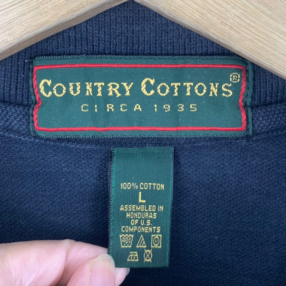 Vintage Vintage COUNTRY COTTONS RCN Cable Tv Tech Polo Tee Shirt Size US L / EU 52-54 / 3 - 5 Thumbnail