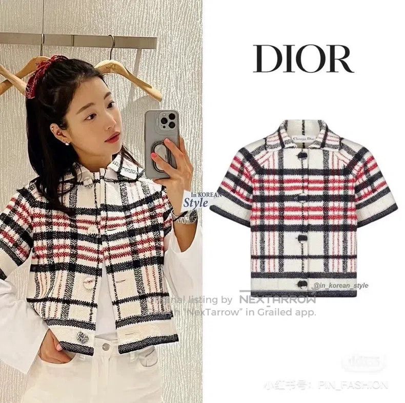 Dior Dior Red black and white plaid jacket Size XS / US 0-2 / IT 36-38 - 9 Thumbnail