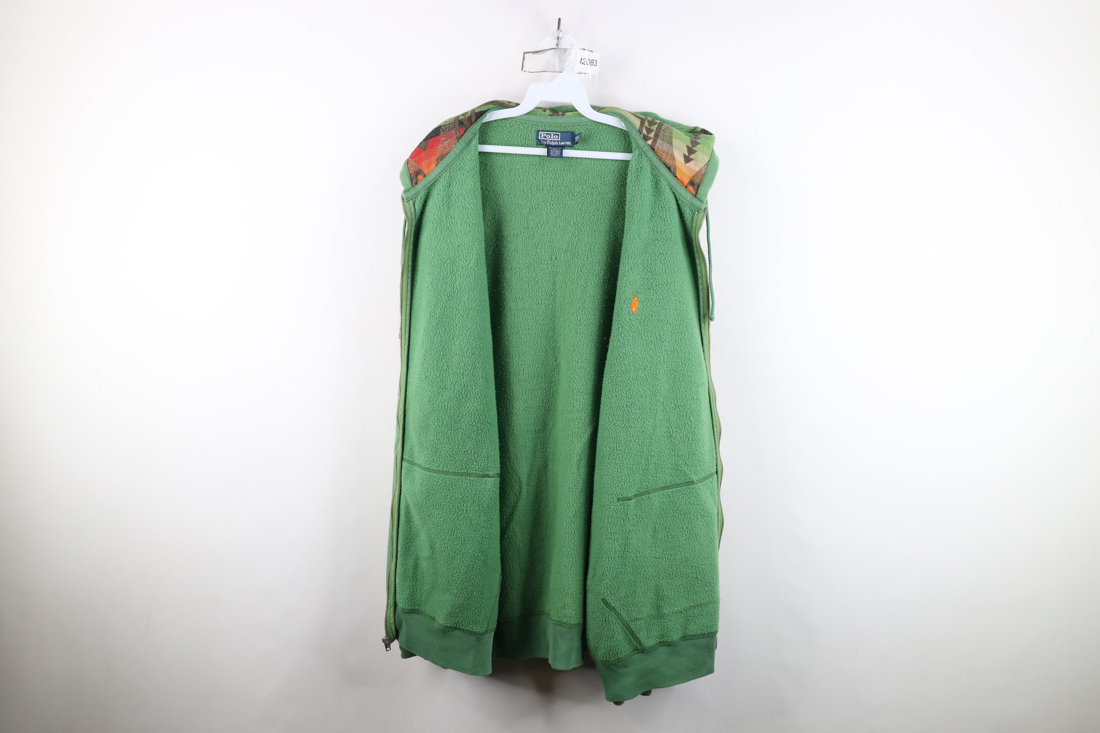 Polo Ralph Lauren Vintage 90s Ralph Lauren Aztec Full Zip Hoodie Sweatshirt Size US XXL / EU 58 / 5 - 12 Thumbnail