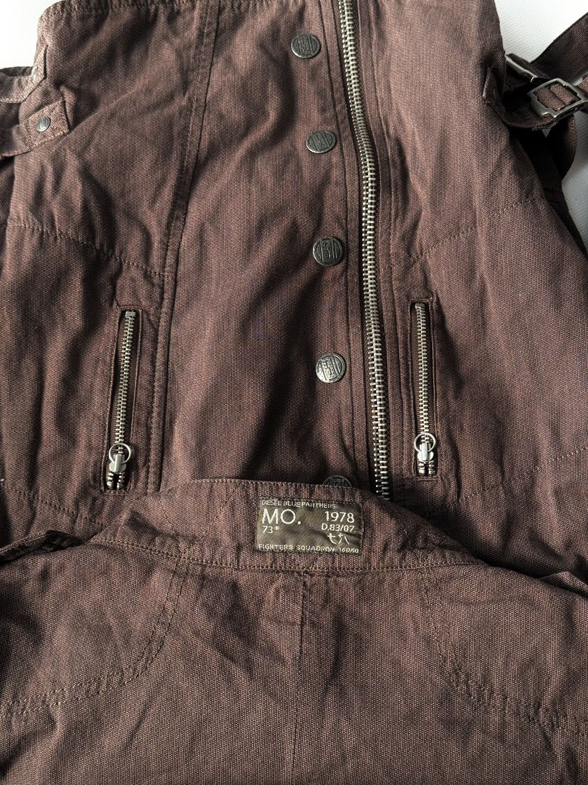 Diesel Archive Diesel Brown Corset Jacket Napoleon Style 00s Size L / US 10 / IT 46 - 17 Thumbnail