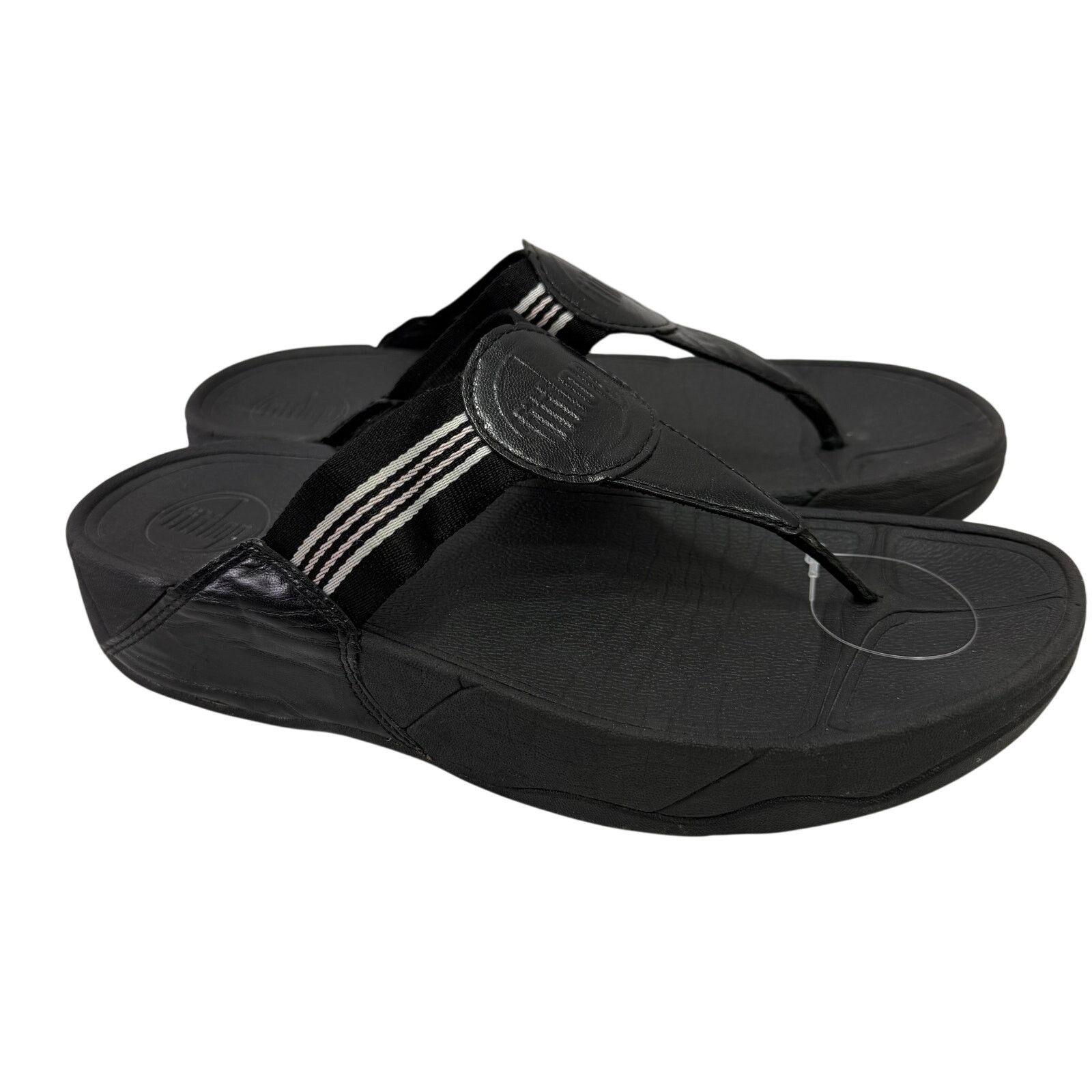 Fitbit Fitflop Women's Sandals sz 9 Wedge Thong Comfort #25-II Size US 9 / IT 39 - 2 Thumbnail